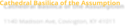 Cathedral Basilica of the Assumption 1140 Madison Ave, Covington, KY 41011